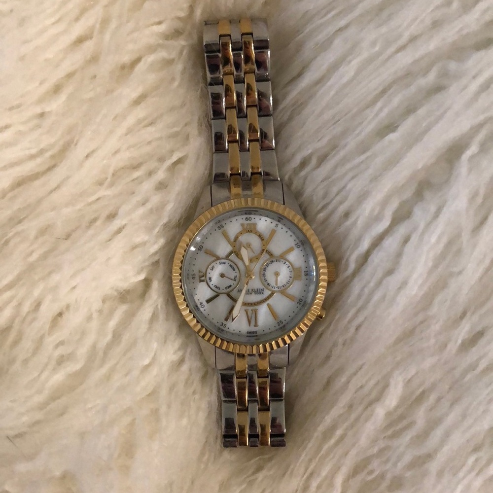 Gold and silver Anne Klein watch